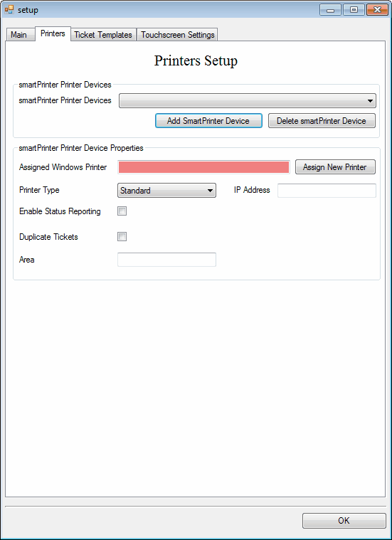smartPrinter Device setup