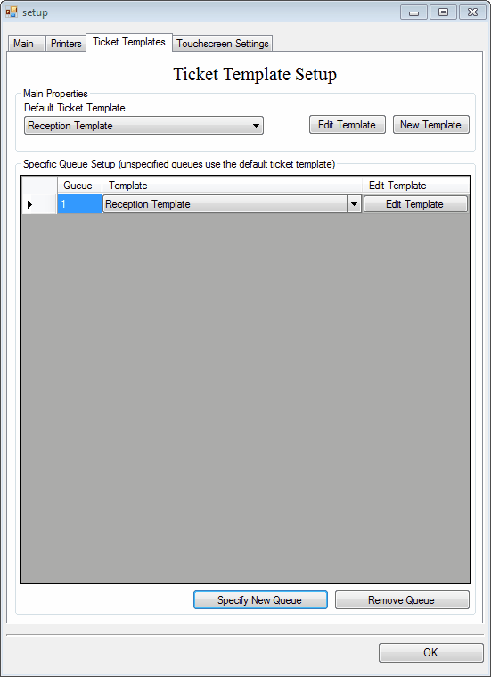 smartPrinter Ticket Queue Template